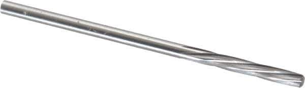 Magafor - 2.54mm Solid Carbide 6 Flute Chucking Reamer - Spiral Flute, 2.54mm Straight Shank, 19/32" Flute Length, 2-1/4" OAL - Industrial Tool & Supply