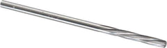 Magafor - 2.54mm Solid Carbide 6 Flute Chucking Reamer - Spiral Flute, 2.54mm Straight Shank, 19/32" Flute Length, 2-1/4" OAL - Industrial Tool & Supply