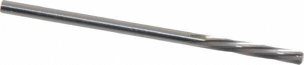 Magafor - 2.5705mm Solid Carbide 6 Flute Chucking Reamer - Spiral Flute, 0.1012" Straight Shank, 19/32" Flute Length, 2-1/4" OAL - Industrial Tool & Supply