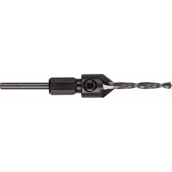 DeWALT - 3/4" Cutter Diam, 11/64" Drill Compatibility, 3-1/2" Overall Length, Adjustable Depth Drill Countersink - Industrial Tool & Supply
