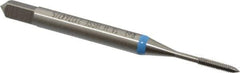 Emuge - #0-80 UNF 2BX 2 Flute Bright Finish Cobalt Straight Flute Machine Tap - Modified Bottoming, Right Hand Thread, 1.626" OAL, 0.236" Thread Length, Oversize - Exact Industrial Supply