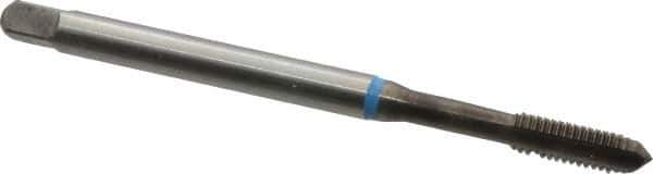 Emuge - #10-32 UNF 2BX 3 Flute Bright Finish Cobalt Straight Flute Machine Tap - Modified Bottoming, Right Hand Thread, 2.756" OAL, 0.512" Thread Length, Oversize - Exact Industrial Supply