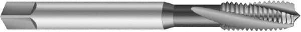 Emuge - 9/16-12 UNC 3 Flute 2BX Modified Bottoming Spiral Flute Tap - Cobalt, Oxide Finish, 4.331" OAL, Right Hand Flute, Right Hand Thread, Series Rekord D-Ti - Exact Industrial Supply