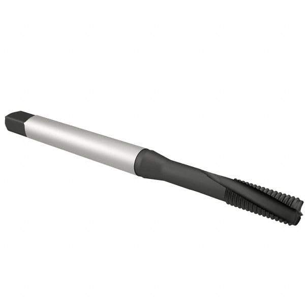 Emuge - 1/4-20 UNC 3 Flute 2BX Modified Bottoming Spiral Flute Tap - Cobalt, Oxide Finish, 3.15" OAL, Right Hand Flute, Right Hand Thread, Series Rekord D-Ti - Exact Industrial Supply