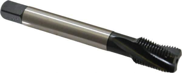 Emuge - 9/16-18 UNF 3 Flute 2BX Modified Bottoming Spiral Flute Tap - Cobalt, Oxide Finish, 3.937" OAL, Right Hand Flute, Right Hand Thread, Series Rekord D-Ti - Industrial Tool & Supply