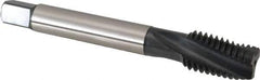 Emuge - 5/8-11 UNC 3 Flute 2BX Modified Bottoming Spiral Flute Tap - Cobalt, Oxide Finish, 4.331" OAL, Right Hand Flute, Right Hand Thread, Series Rekord D-Ti - Industrial Tool & Supply