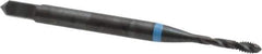 Emuge - #2-56 UNC 2 Flute 2B Modified Bottoming Spiral Flute Tap - Cobalt, Oxide Finish, 1.772" OAL, Right Hand Flute, Right Hand Thread, Series Enorm-VA - Exact Industrial Supply