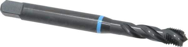 Emuge - 3/8-24 UNF 3 Flute 2B Modified Bottoming Spiral Flute Tap - Cobalt, Oxide Finish, 3.937" OAL, Right Hand Flute, Right Hand Thread, Series Enorm-VA - Exact Industrial Supply