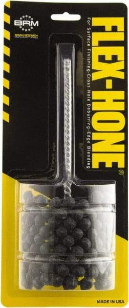 Brush Research Mfg. - 1-7/8" to 2-3/4" Bore Diam, 80 Grit, Aluminum Oxide Flexible Hone - Medium, 8" OAL - Industrial Tool & Supply