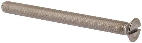 Value Collection - M10x1.50 Metric Coarse, 120mm OAL Slotted Drive Machine Screw - Flat Head, Grade 316 & A4 Stainless Steel, Uncoated, Without Washer - Industrial Tool & Supply