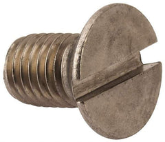 Value Collection - M12x1.75 Metric Coarse, 20mm OAL Slotted Drive Machine Screw - Flat Head, Grade 316 & A4 Stainless Steel, Uncoated, Without Washer - Industrial Tool & Supply