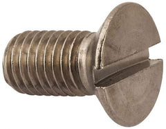 Value Collection - M12x1.75 Metric Coarse, 25mm OAL Slotted Drive Machine Screw - Flat Head, Grade 316 & A4 Stainless Steel, Uncoated, Without Washer - Industrial Tool & Supply