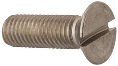 Value Collection - M12x1.75 Metric Coarse, 40mm OAL Slotted Drive Machine Screw - Flat Head, Grade 316 & A4 Stainless Steel, Uncoated, Without Washer - Industrial Tool & Supply