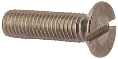 Value Collection - M12x1.75 Metric Coarse, 45mm OAL Slotted Drive Machine Screw - Flat Head, Grade 316 & A4 Stainless Steel, Uncoated, Without Washer - Industrial Tool & Supply