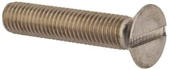 Value Collection - M12x1.75, 60mm OAL Slotted Drive Machine Screw - Flat Head, Grade 316 & A4 Stainless Steel, Uncoated, Without Washer - Industrial Tool & Supply