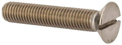 Value Collection - M12x1.75 Metric Coarse, 65mm OAL Slotted Drive Machine Screw - Flat Head, Grade 316 & A4 Stainless Steel, Uncoated, Without Washer - Industrial Tool & Supply