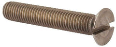 Value Collection - M12x1.75 Metric Coarse, 70mm OAL Slotted Drive Machine Screw - Flat Head, Grade 316 & A4 Stainless Steel, Uncoated, Without Washer - Industrial Tool & Supply