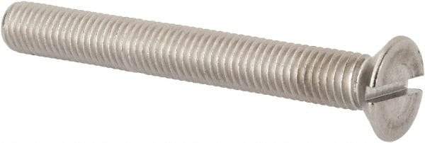 Value Collection - M12x1.75 Metric Coarse, 100mm OAL Slotted Drive Machine Screw - Flat Head, Grade 316 & A4 Stainless Steel, Uncoated, Without Washer - Industrial Tool & Supply