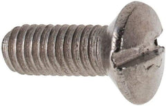 Value Collection - M3x0.50 Metric Coarse, 8mm OAL Slotted Drive Machine Screw - Oval Head, Grade 316 & A4 Stainless Steel, Uncoated, Without Washer - Industrial Tool & Supply