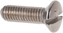 Value Collection - M3x0.50 Metric Coarse, 10mm OAL Slotted Drive Machine Screw - Oval Head, Grade 316 & A4 Stainless Steel, Uncoated, Without Washer - Industrial Tool & Supply