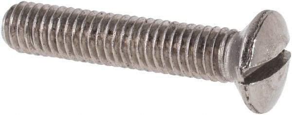 Value Collection - M3x0.50 Metric Coarse, 16mm OAL Slotted Drive Machine Screw - Oval Head, Grade 316 & A4 Stainless Steel, Uncoated, Without Washer - Industrial Tool & Supply