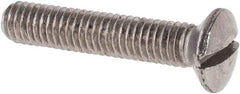 Value Collection - M3x0.50 Metric Coarse, 16mm OAL Slotted Drive Machine Screw - Oval Head, Grade 316 & A4 Stainless Steel, Uncoated, Without Washer - Industrial Tool & Supply