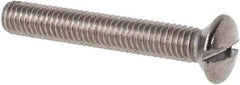 Value Collection - M3x0.50 Metric Coarse, 20mm OAL Slotted Drive Machine Screw - Oval Head, Grade 316 & A4 Stainless Steel, Uncoated, Without Washer - Industrial Tool & Supply
