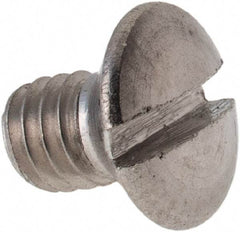 Value Collection - M4x0.70 Metric Coarse, 6mm OAL Slotted Drive Machine Screw - Oval Head, Grade 316 & A4 Stainless Steel, Uncoated, Without Washer - Industrial Tool & Supply