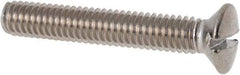 Value Collection - M4x0.70 Metric Coarse, 25mm OAL Slotted Drive Machine Screw - Oval Head, Grade 316 & A4 Stainless Steel, Uncoated, Without Washer - Industrial Tool & Supply