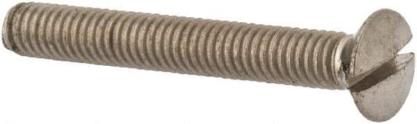 Value Collection - M4x0.70 Metric Coarse, 30mm OAL Slotted Drive Machine Screw - Oval Head, Grade 316 & A4 Stainless Steel, Uncoated, Without Washer - Industrial Tool & Supply