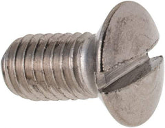 Value Collection - M5x0.80 Metric Coarse, 10mm OAL Slotted Drive Machine Screw - Oval Head, Grade 316 & A4 Stainless Steel, Uncoated, Without Washer - Industrial Tool & Supply
