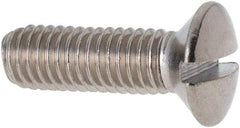 Value Collection - M5x0.80 Metric Coarse, 16mm OAL Slotted Drive Machine Screw - Oval Head, Grade 316 & A4 Stainless Steel, Uncoated, Without Washer - Industrial Tool & Supply