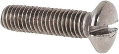 Value Collection - M5x0.80 Metric Coarse, 20mm OAL Slotted Drive Machine Screw - Oval Head, Grade 316 & A4 Stainless Steel, Uncoated, Without Washer - Industrial Tool & Supply