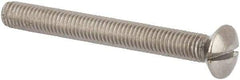 Value Collection - M5x0.80 Metric Coarse, 45mm OAL Slotted Drive Machine Screw - Oval Head, Grade 316 & A4 Stainless Steel, Uncoated, Without Washer - Industrial Tool & Supply
