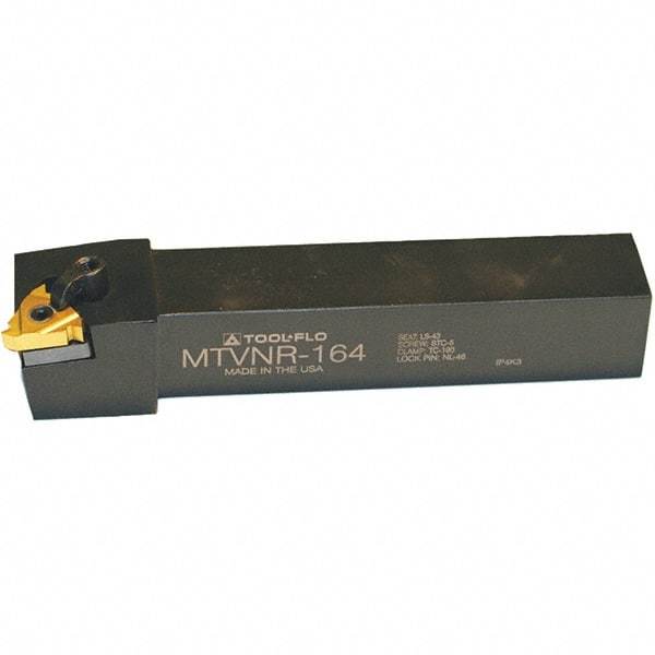Tool-Flo - Right Hand Cut, 1-1/4" Shank Width x 1-1/4" Shank Height Indexable Threading Toolholder - 7" OAL, LDS 54 Insert Compatibility, MTVN Toolholder - Industrial Tool & Supply