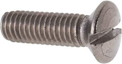 Value Collection - M6x1.00 Metric Coarse, 20mm OAL Slotted Drive Machine Screw - Oval Head, Grade 316 & A4 Stainless Steel, Uncoated, Without Washer - Industrial Tool & Supply