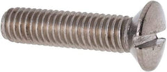 Value Collection - M6x1.00 Metric Coarse, 25mm OAL Slotted Drive Machine Screw - Oval Head, Grade 316 & A4 Stainless Steel, Uncoated, Without Washer - Industrial Tool & Supply