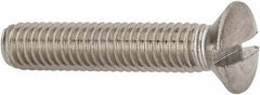 Value Collection - M6x1.00 Metric Coarse, 30mm OAL Slotted Drive Machine Screw - Oval Head, Grade 316 & A4 Stainless Steel, Uncoated, Without Washer - Industrial Tool & Supply