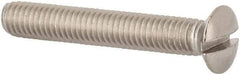 Value Collection - M6x1.00 Metric Coarse, 40mm OAL Slotted Drive Machine Screw - Oval Head, Grade 316 & A4 Stainless Steel, Uncoated, Without Washer - Industrial Tool & Supply