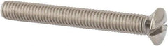 Value Collection - M6x1.00 Metric Coarse, 50mm OAL Slotted Drive Machine Screw - Oval Head, Grade 316 & A4 Stainless Steel, Uncoated, Without Washer - Industrial Tool & Supply