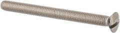 Value Collection - M6x1.00 Metric Coarse, 70mm OAL Slotted Drive Machine Screw - Oval Head, Grade 316 & A4 Stainless Steel, Uncoated, Without Washer - Industrial Tool & Supply