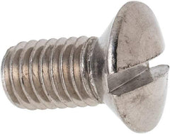 Value Collection - M8x1.25 Metric Coarse, 16mm OAL Slotted Drive Machine Screw - Oval Head, Grade 316 & A4 Stainless Steel, Uncoated, Without Washer - Industrial Tool & Supply