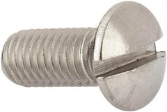 Value Collection - M8x1.25 Metric Coarse, 20mm OAL Slotted Drive Machine Screw - Oval Head, Grade 316 & A4 Stainless Steel, Uncoated, Without Washer - Industrial Tool & Supply