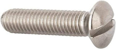 Value Collection - M8x1.25 Metric Coarse, 35mm OAL Slotted Drive Machine Screw - Oval Head, Grade 316 & A4 Stainless Steel, Uncoated, Without Washer - Industrial Tool & Supply