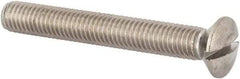 Value Collection - M8x1.25 Metric Coarse, 60mm OAL Slotted Drive Machine Screw - Oval Head, Grade 316 & A4 Stainless Steel, Uncoated, Without Washer - Industrial Tool & Supply