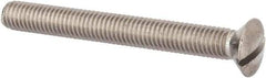 Value Collection - M8x1.25 Metric Coarse, 70mm OAL Slotted Drive Machine Screw - Oval Head, Grade 316 & A4 Stainless Steel, Uncoated, Without Washer - Industrial Tool & Supply