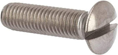 Value Collection - M10x1.50 Metric Coarse, 40mm OAL Slotted Drive Machine Screw - Oval Head, Grade 316 & A4 Stainless Steel, Uncoated, Without Washer - Industrial Tool & Supply