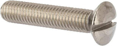 Value Collection - M10x1.50 Metric Coarse, 50mm OAL Slotted Drive Machine Screw - Oval Head, Grade 316 & A4 Stainless Steel, Uncoated, Without Washer - Industrial Tool & Supply