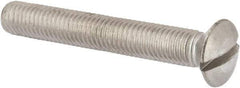 Value Collection - M10x1.50 Metric Coarse, 70mm OAL Slotted Drive Machine Screw - Oval Head, Grade 316 & A4 Stainless Steel, Uncoated, Without Washer - Industrial Tool & Supply