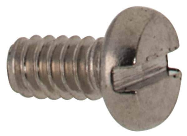 Value Collection - M1.6x0.35 Metric Coarse, 3mm Length Under Head Slotted Drive Machine Screw - Fillister Head, Grade 316 & A4 Stainless Steel, Uncoated, Without Washer - Industrial Tool & Supply